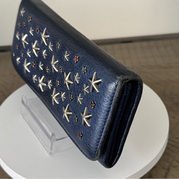 Jimmy Choo Studded Long Wallet - Blue - Picture 7 of 12